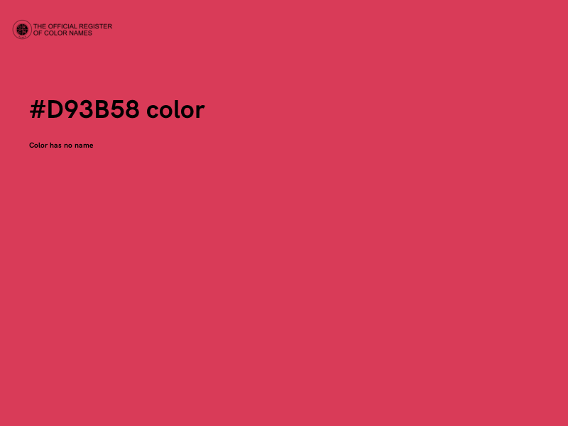 #D93B58 color image