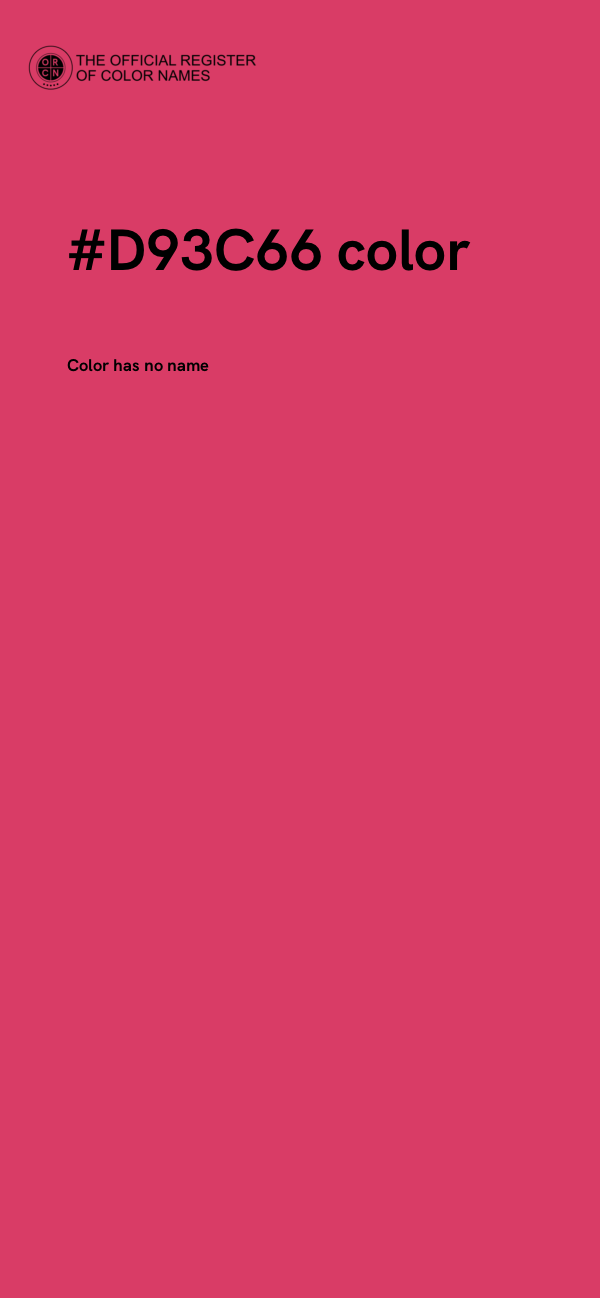 #D93C66 color image