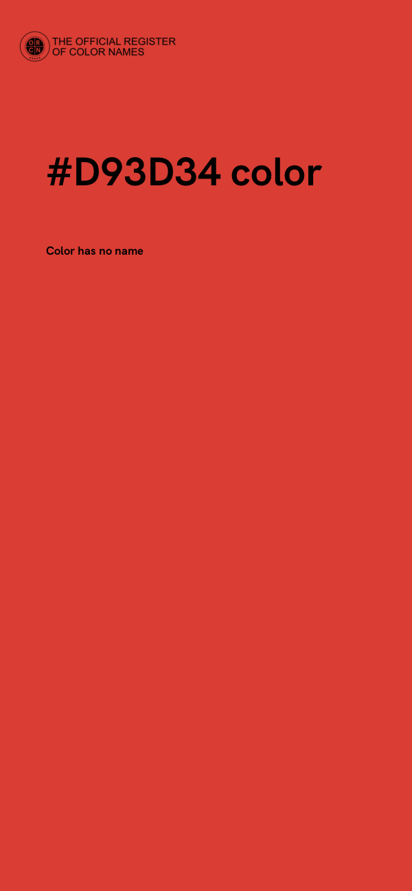 #D93D34 color image