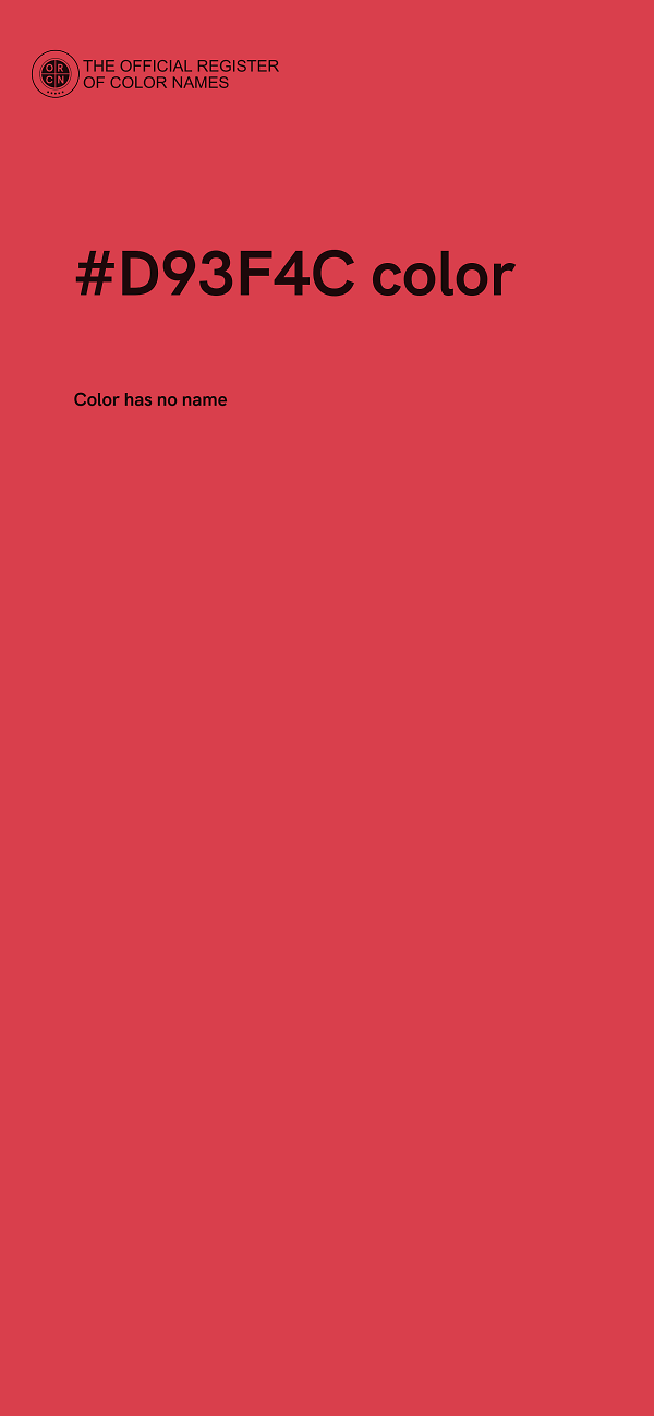 #D93F4C color image