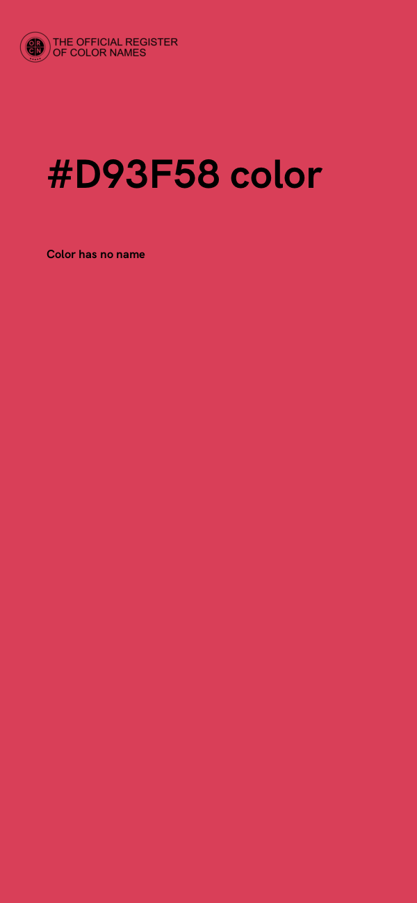 #D93F58 color image