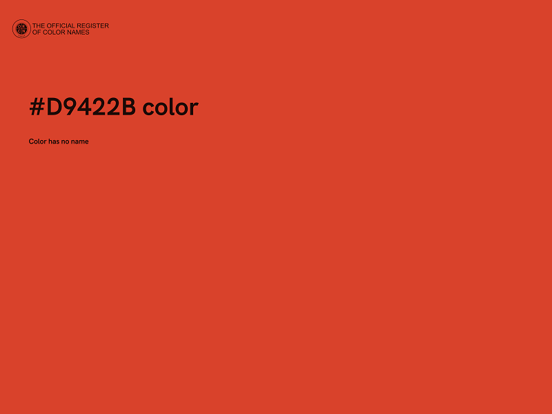 #D9422B color image