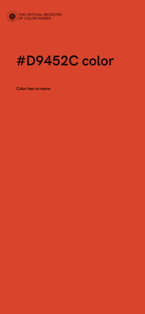 #D9452C color image