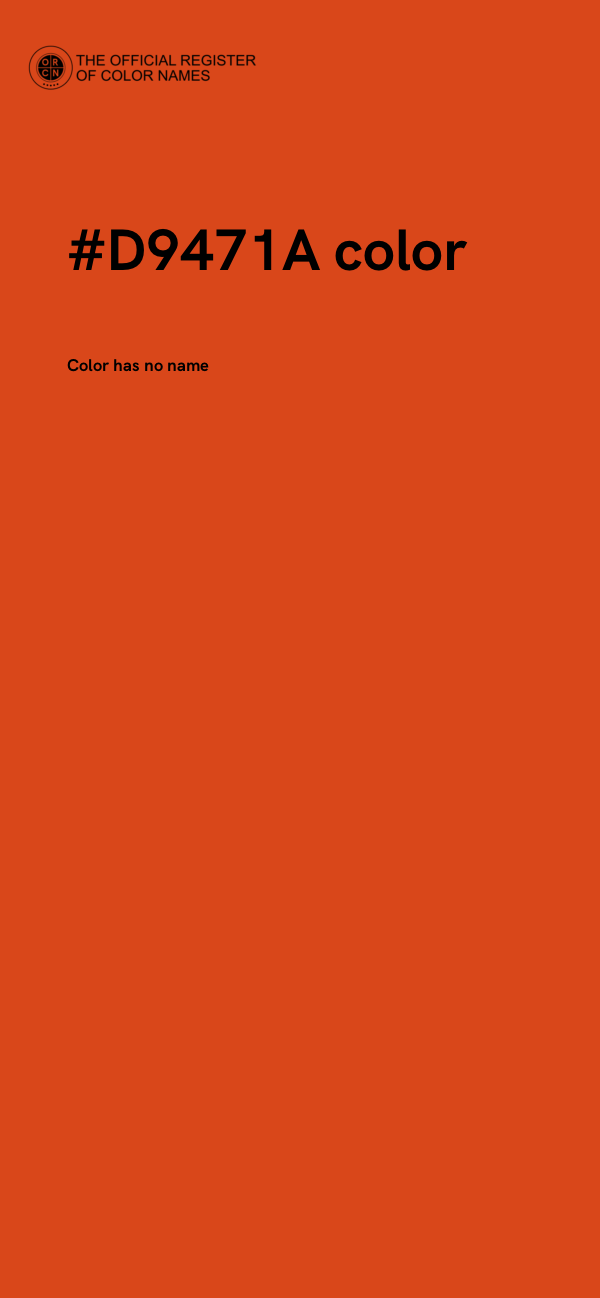 #D9471A color image