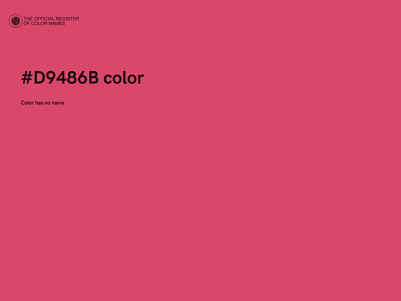 #D9486B color image