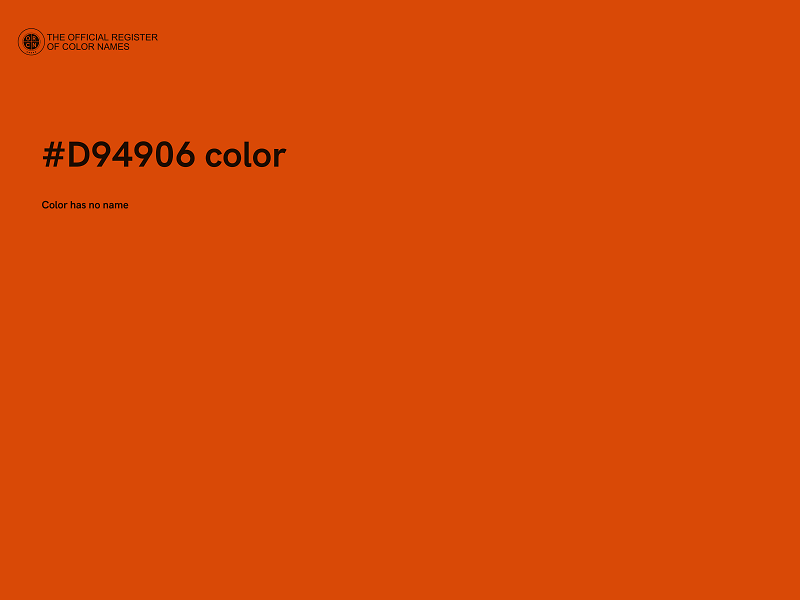 #D94906 color image