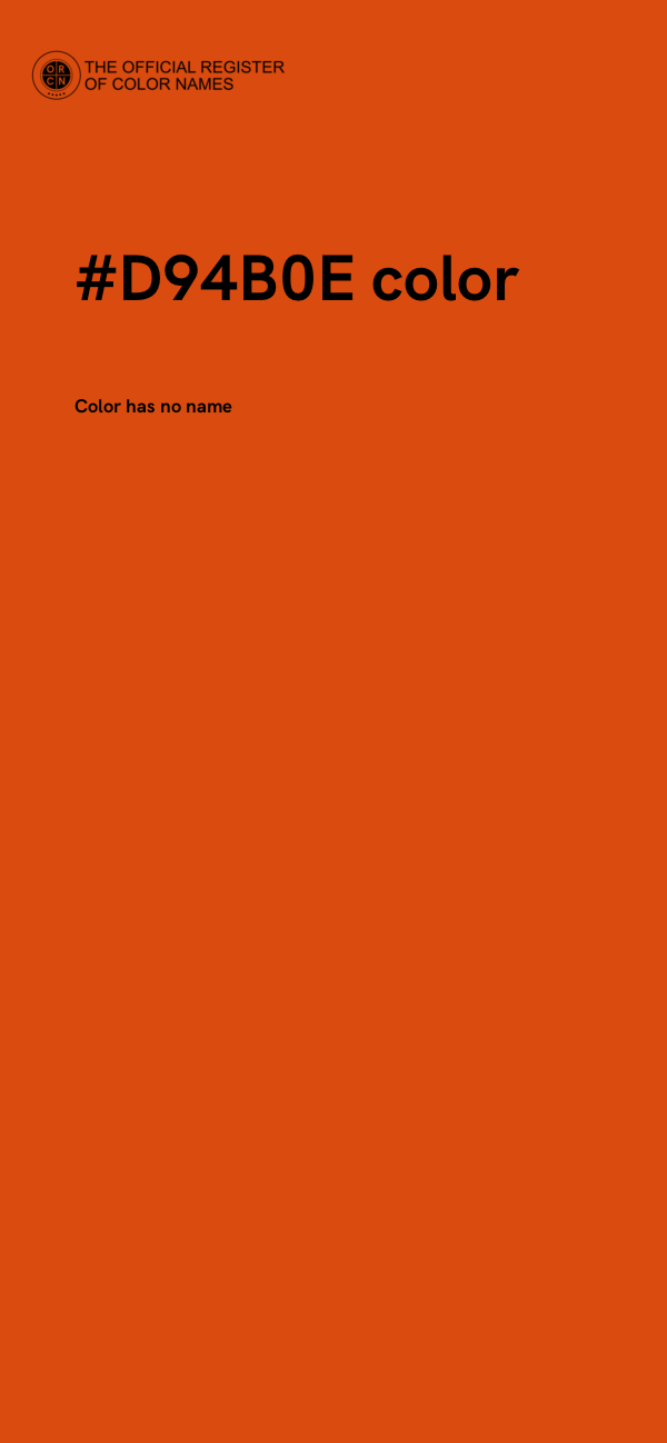 #D94B0E color image