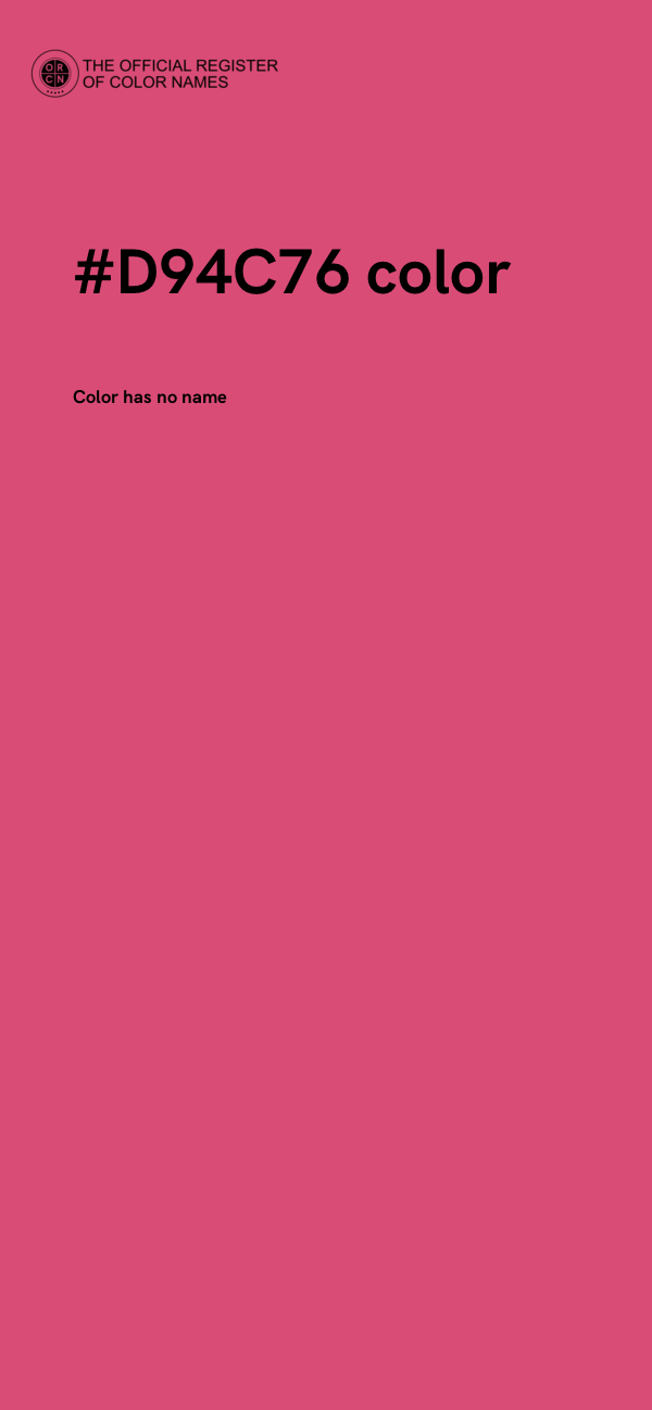 #D94C76 color image