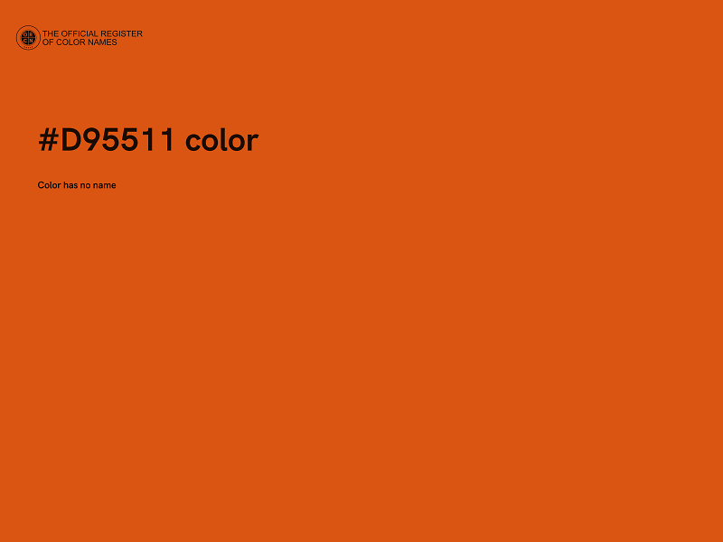 #D95511 color image