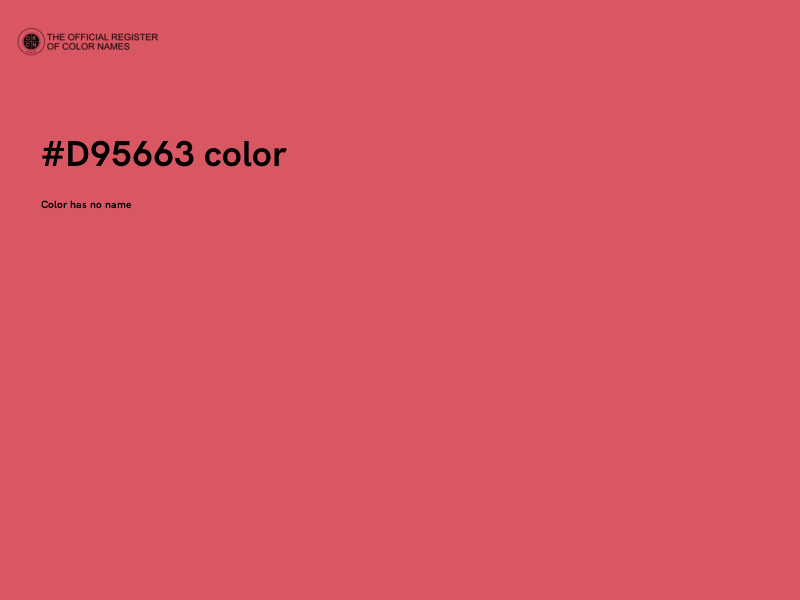 #D95663 color image