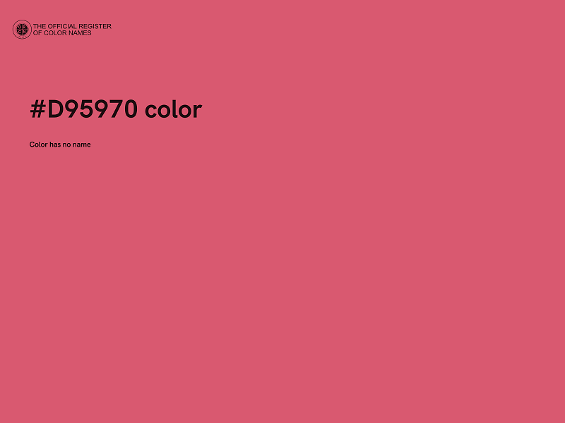 #D95970 color image