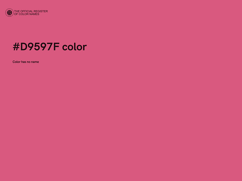 #D9597F color image
