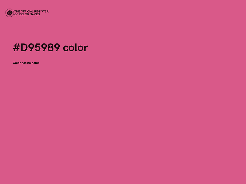 #D95989 color image