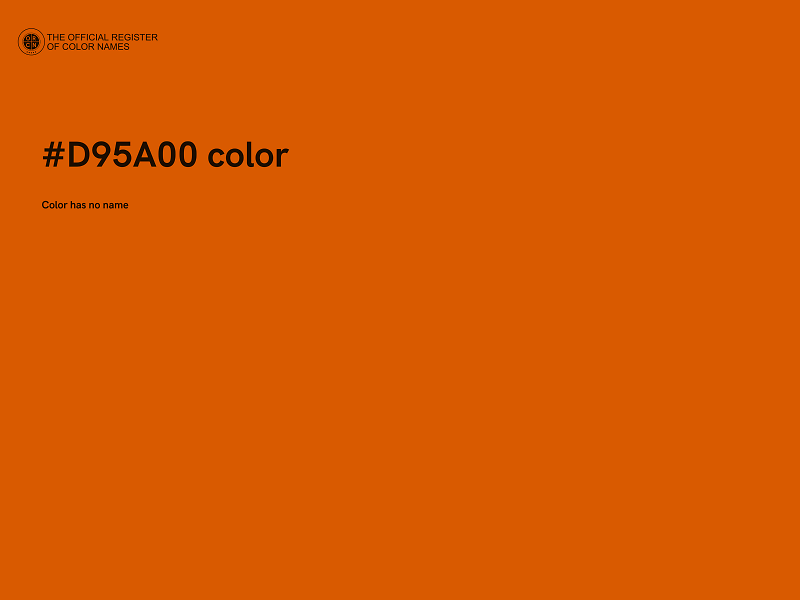 #D95A00 color image