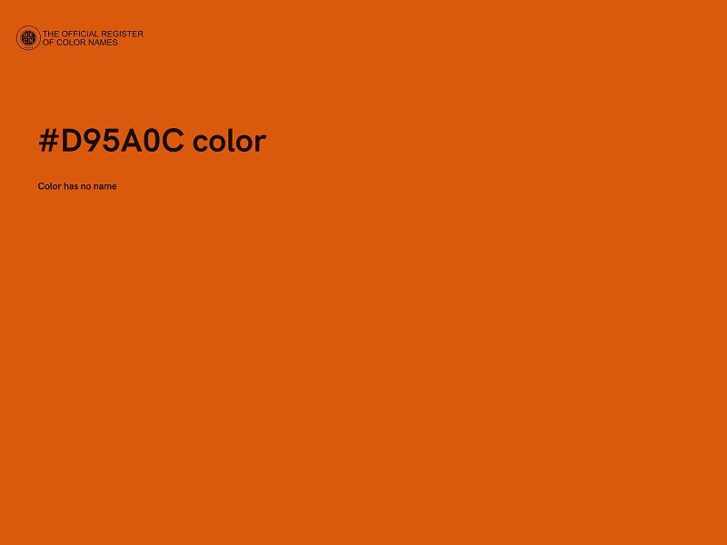 #D95A0C color image