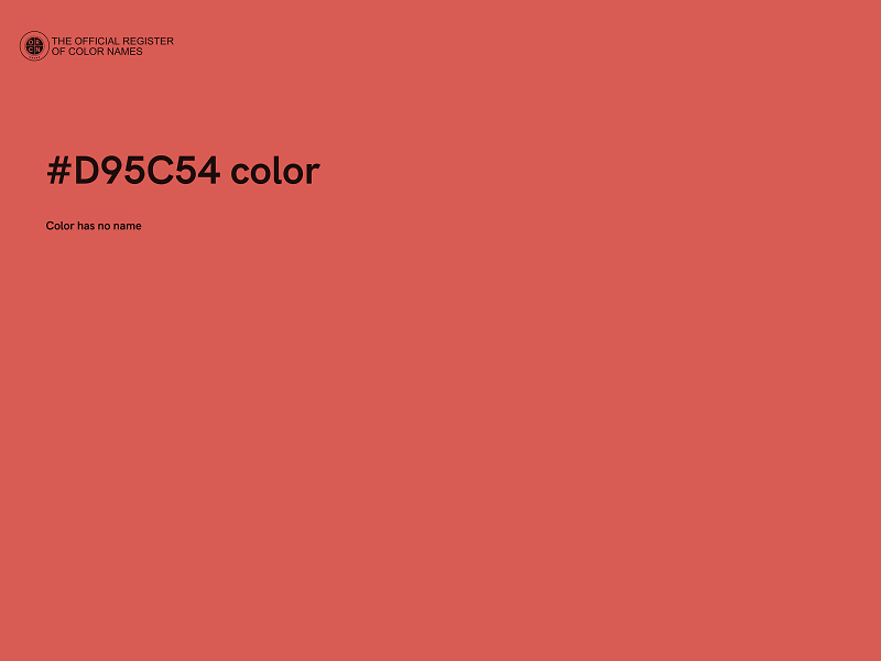 #D95C54 color image