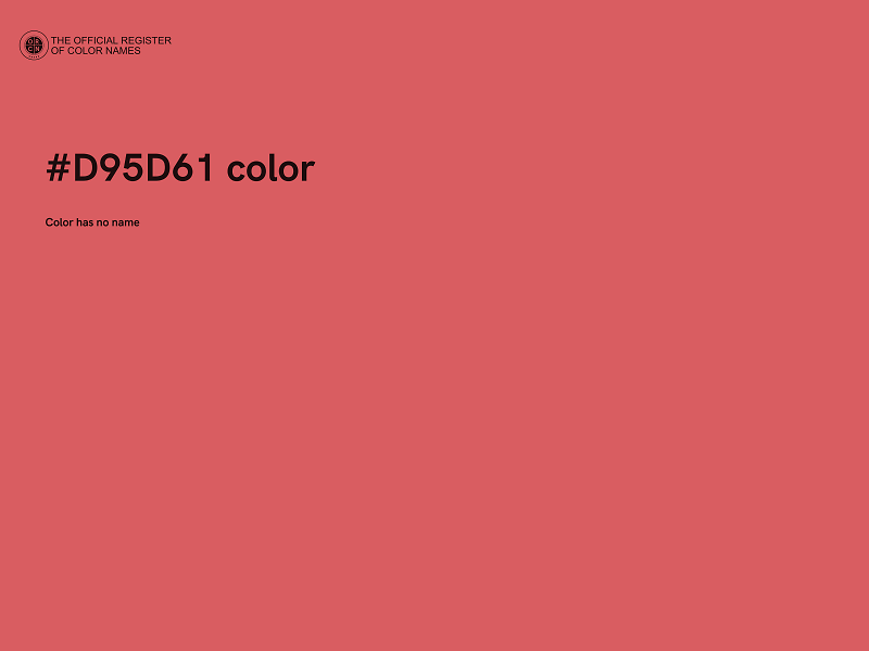 #D95D61 color image