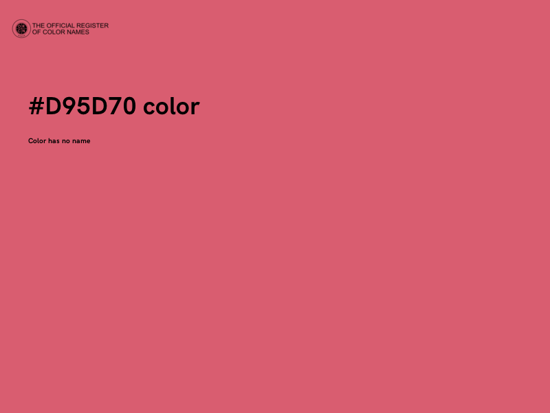 #D95D70 color image