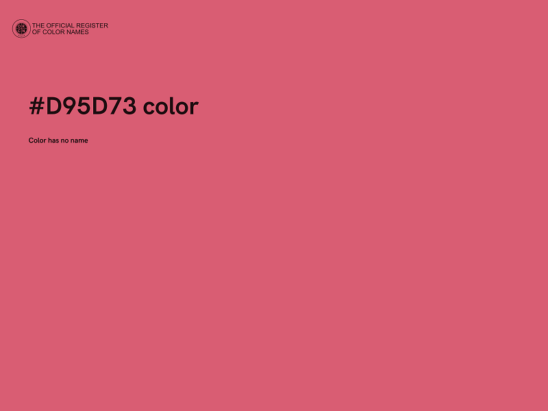 #D95D73 color image