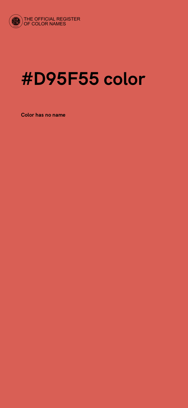 #D95F55 color image