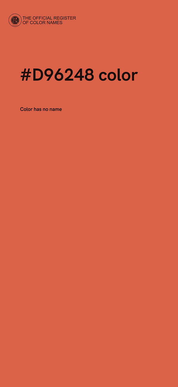#D96248 color image