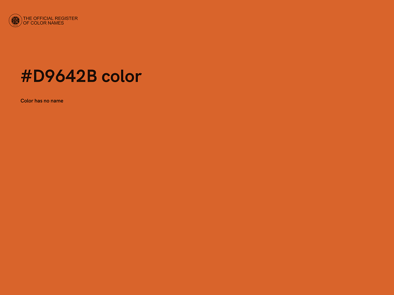 #D9642B color image