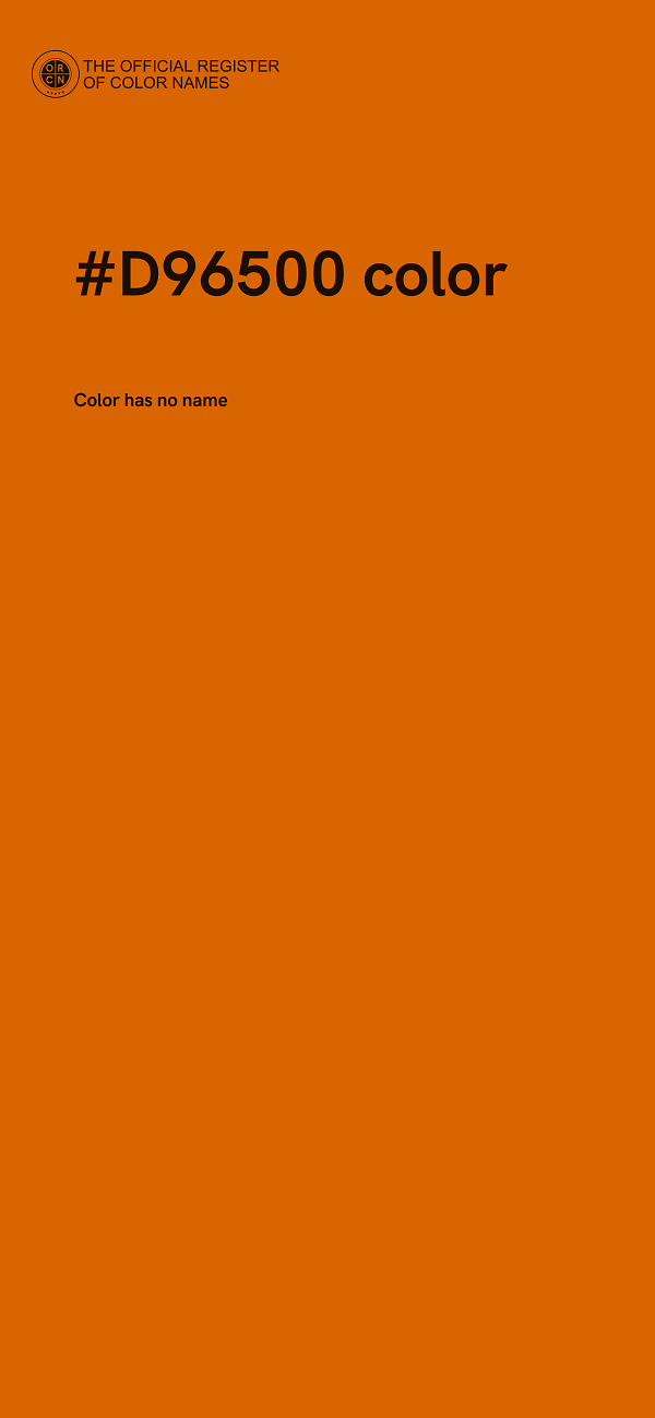 #D96500 color image