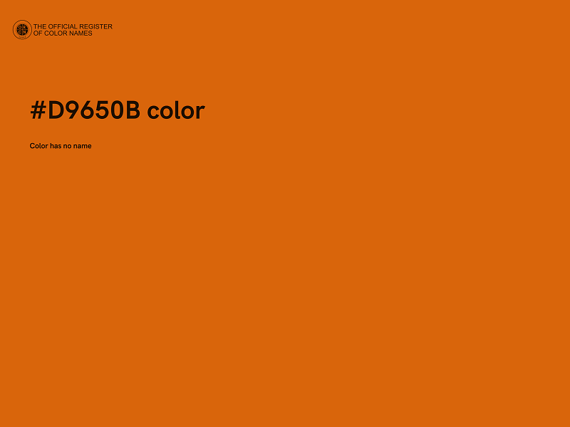 #D9650B color image