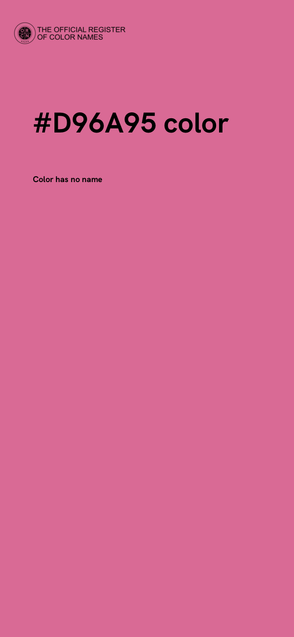 #D96A95 color image