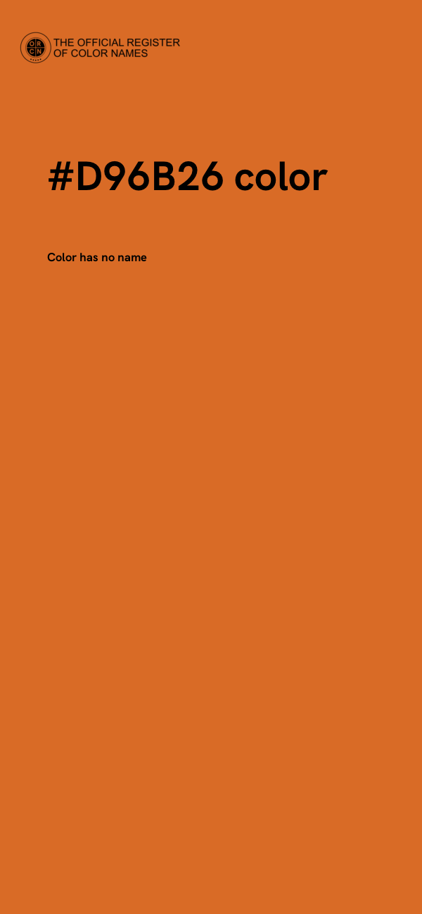 #D96B26 color image