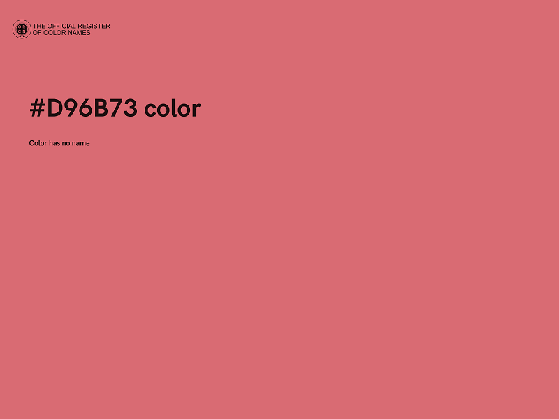 #D96B73 color image