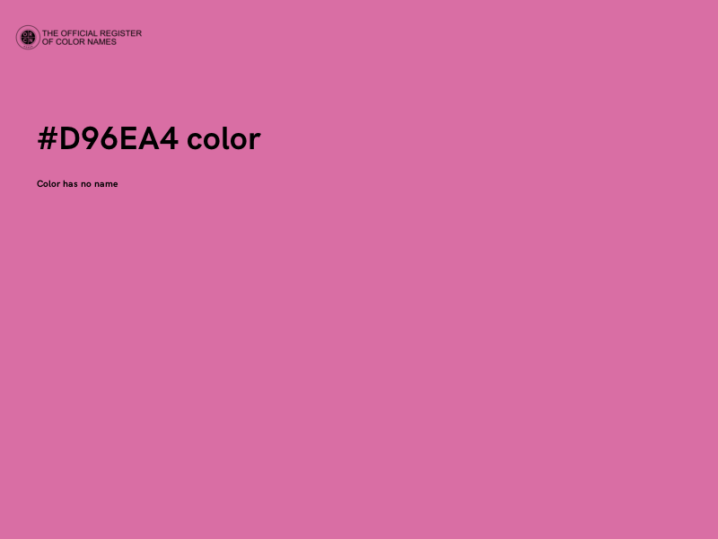#D96EA4 color image