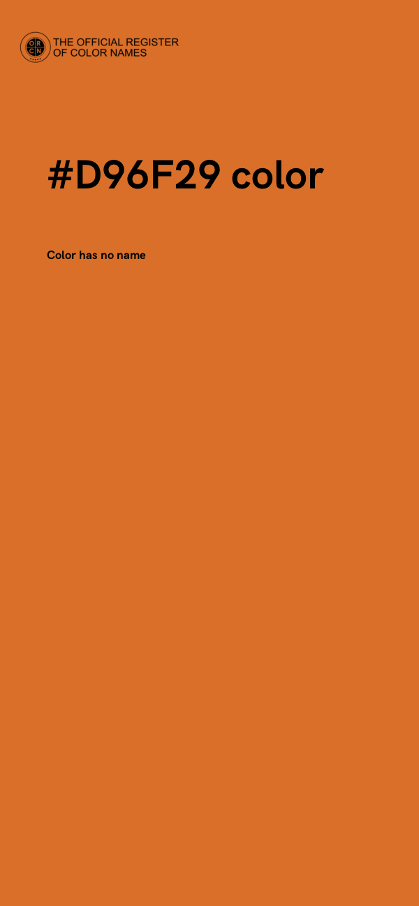 #D96F29 color image