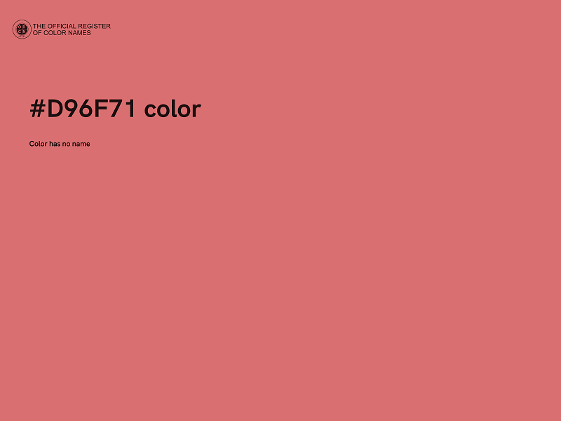 #D96F71 color image