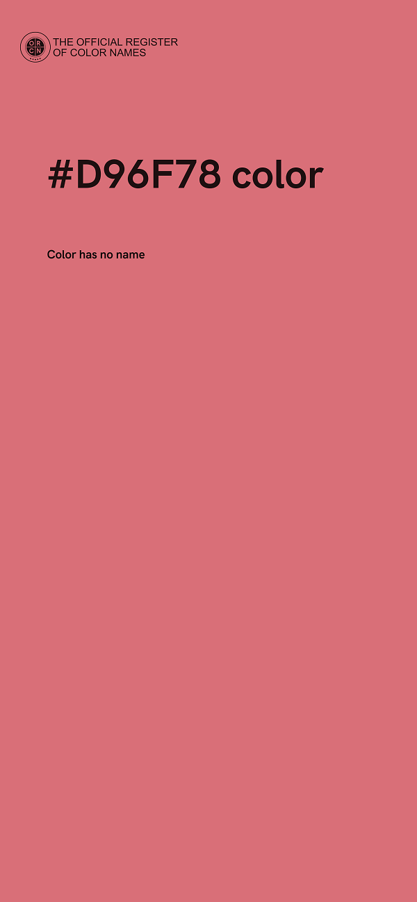 #D96F78 color image