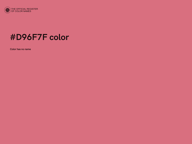 #D96F7F color image