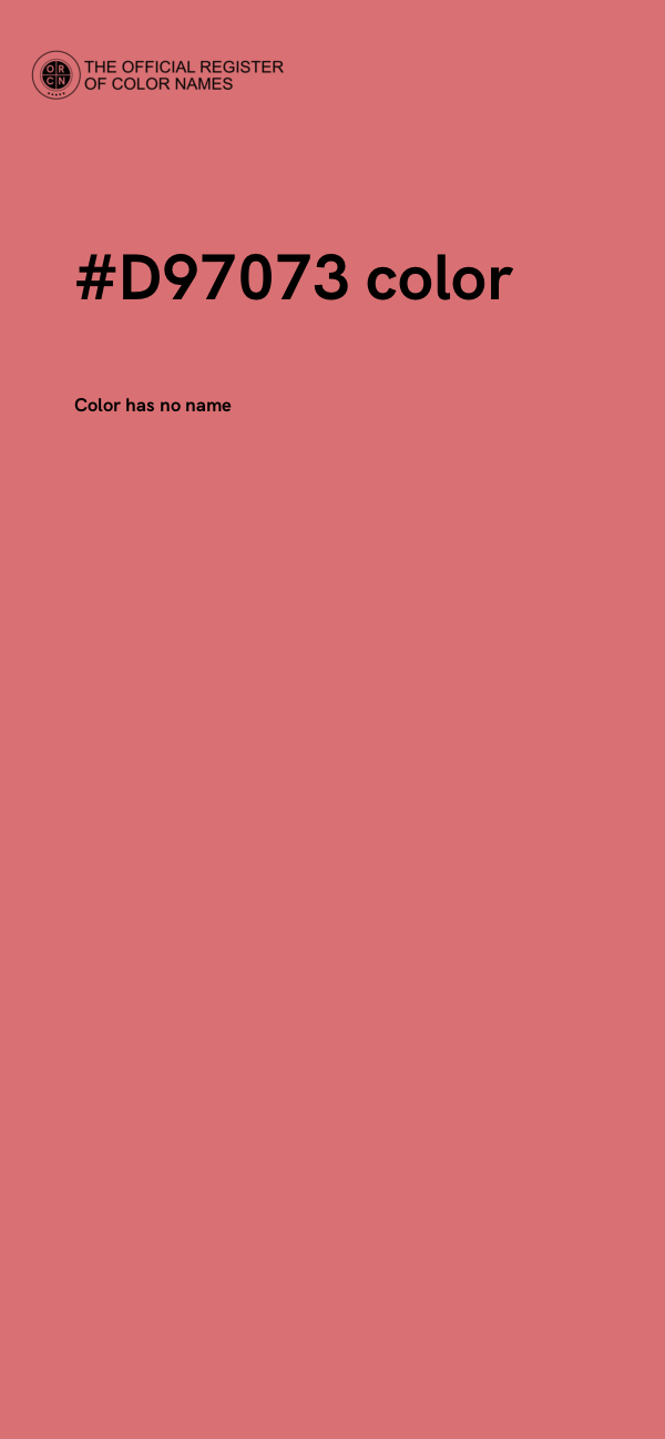 #D97073 color image