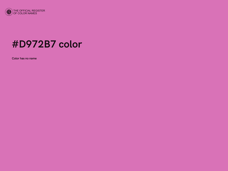 #D972B7 color image