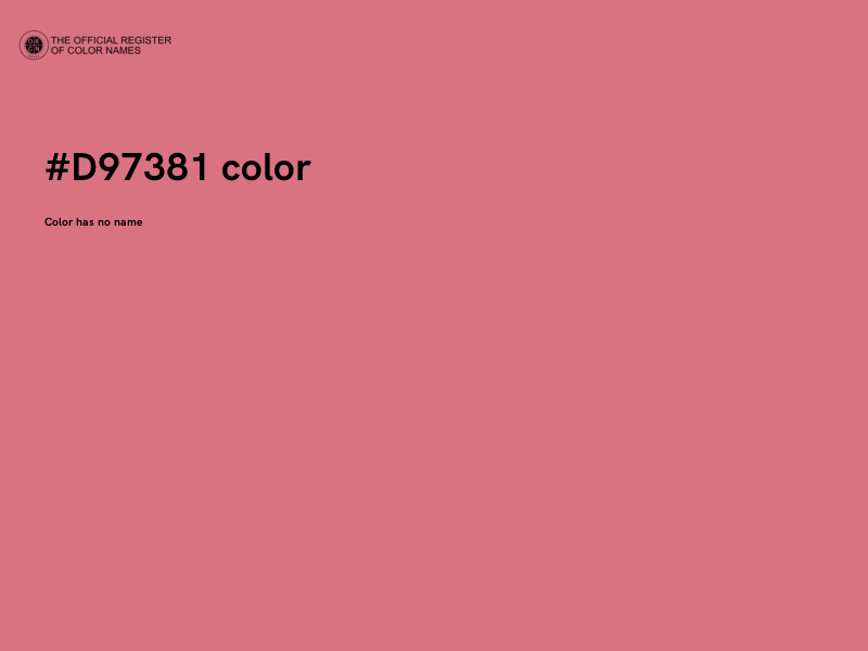 #D97381 color image