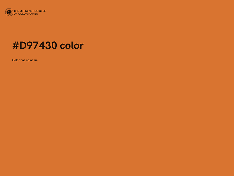 #D97430 color image