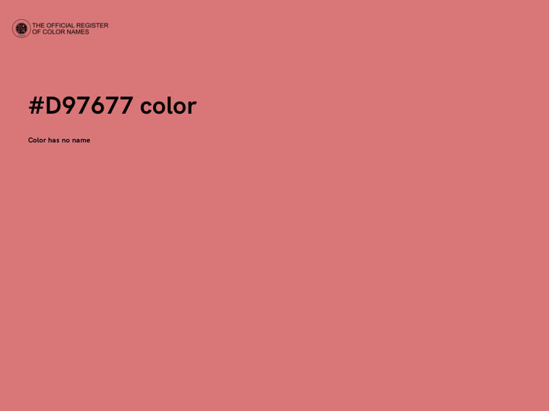 #D97677 color image