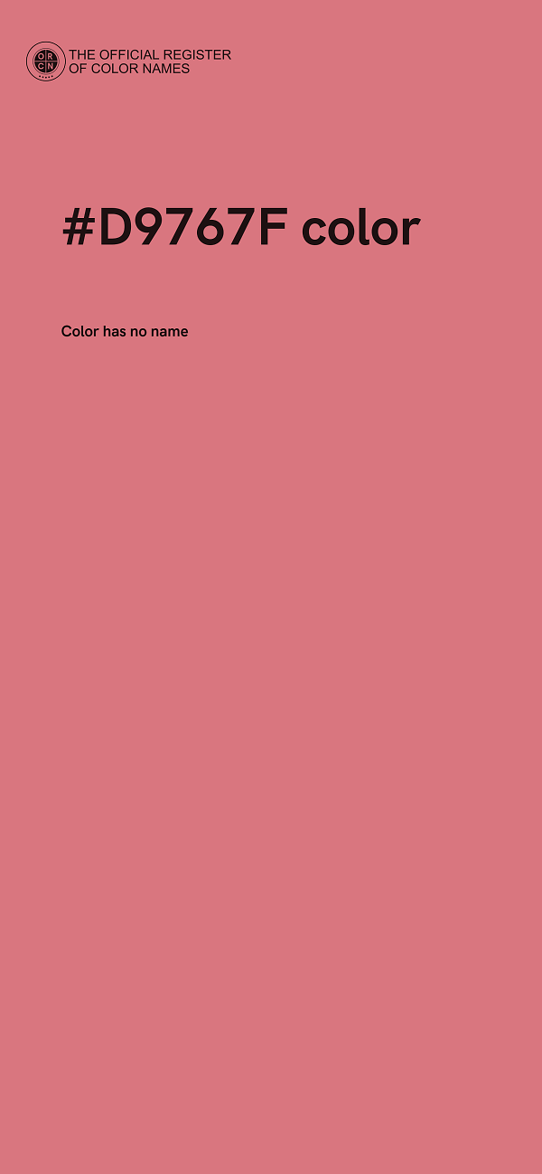 #D9767F color image