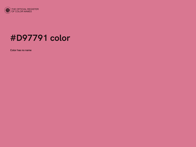 #D97791 color image