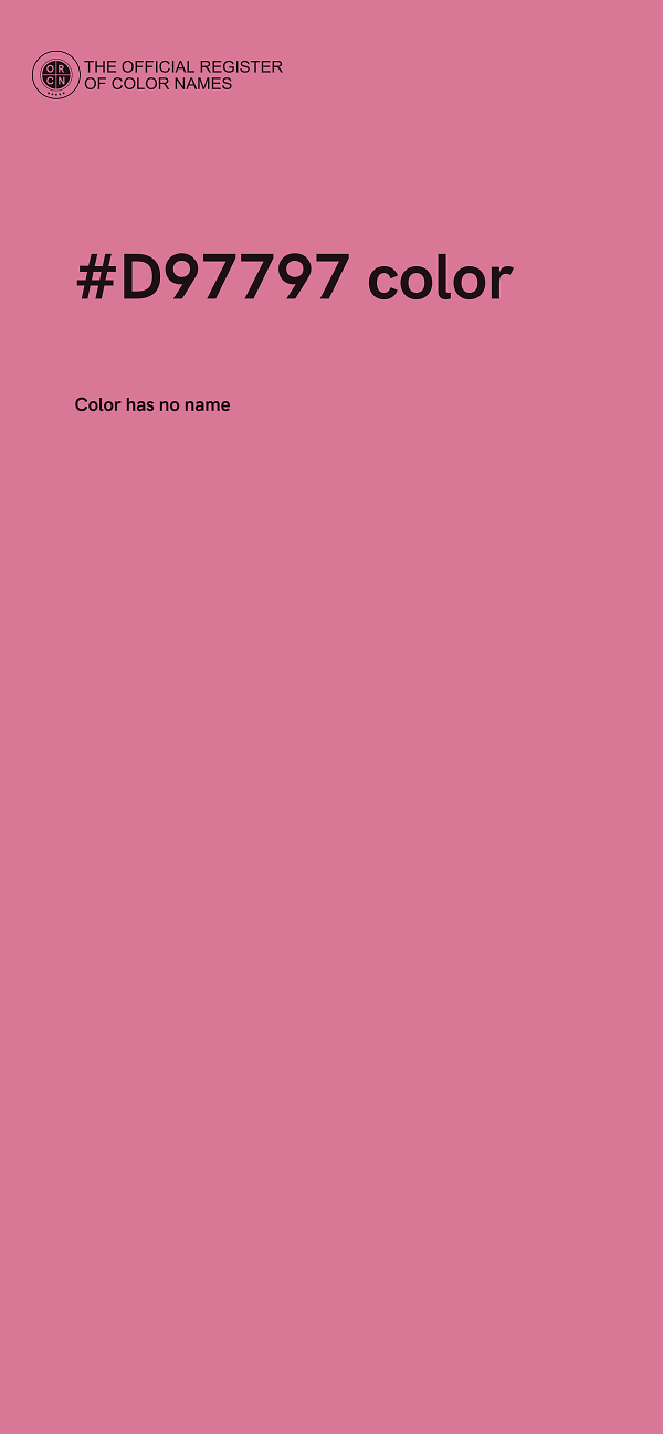 #D97797 color image