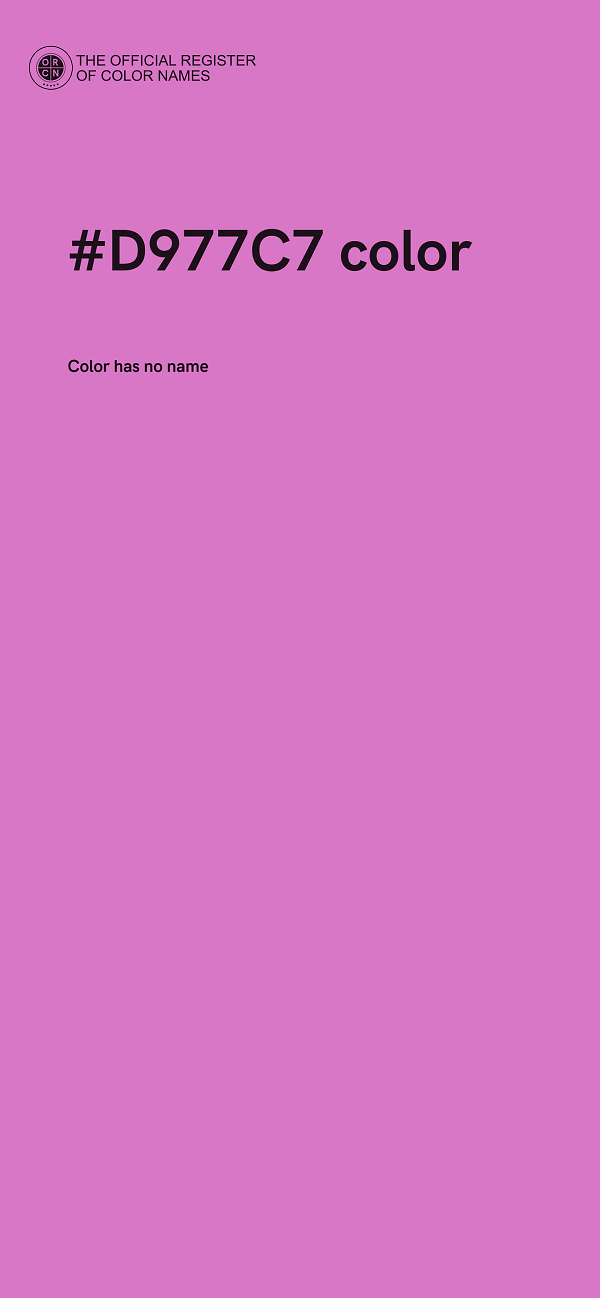 #D977C7 color image