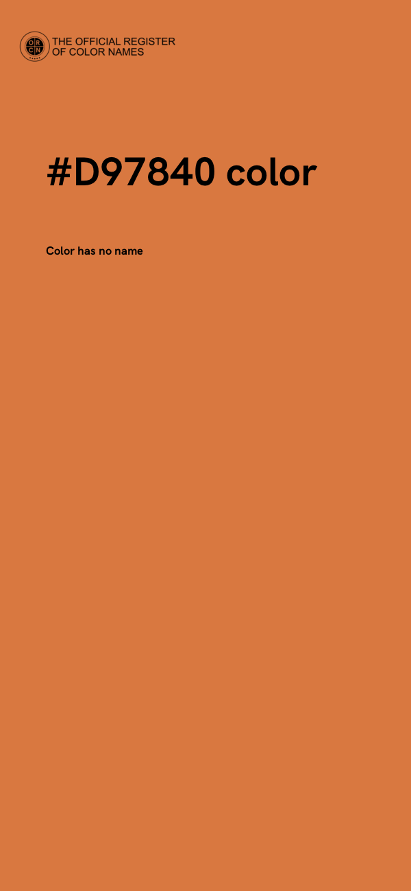 #D97840 color image
