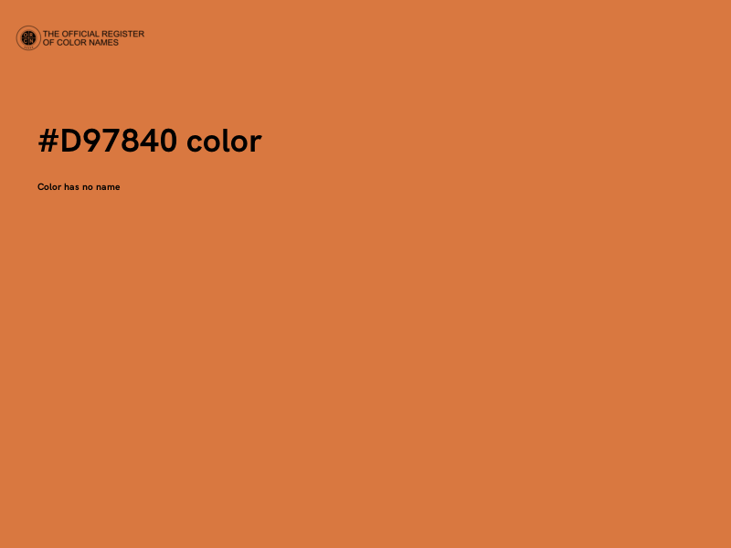 #D97840 color image