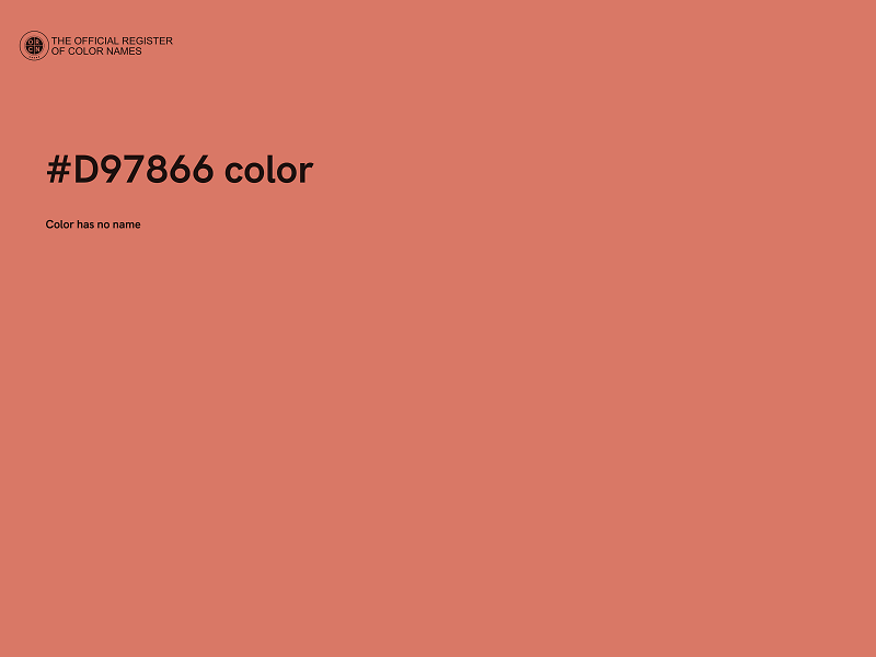 #D97866 color image