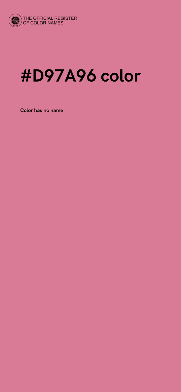 #D97A96 color image