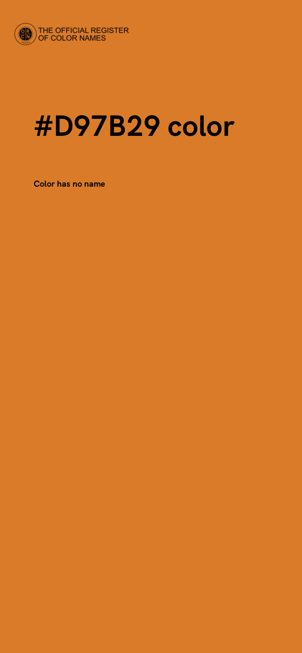 #D97B29 color image